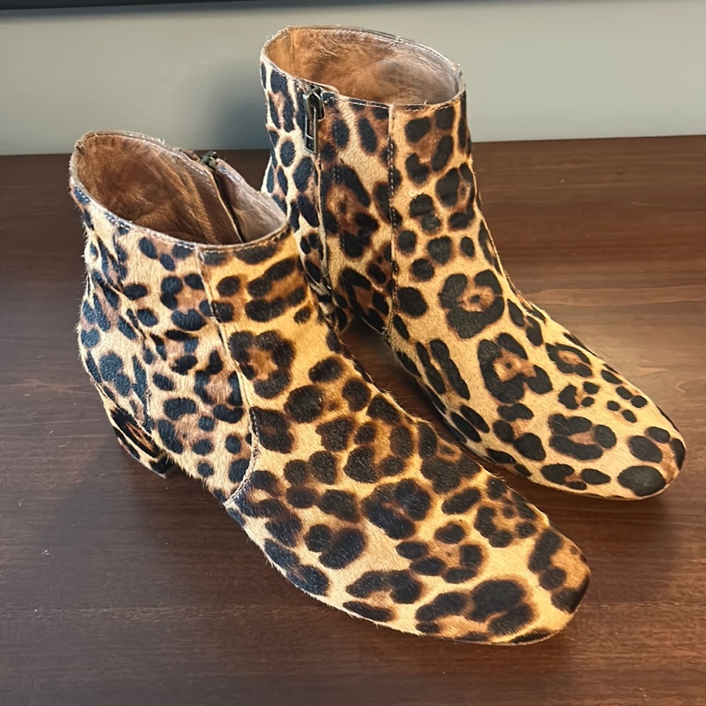 Madewell Jada Leopard Print Boot in Calf Hair